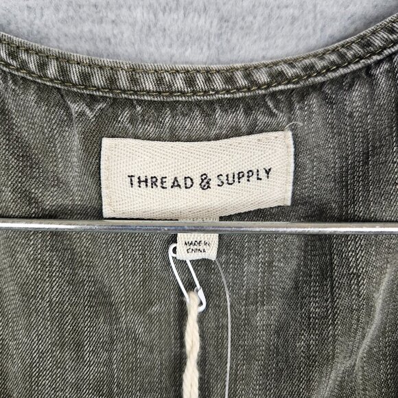 Thread & Supply Forest Acid Faithflowe Women's Summer Jumpsuit Sz M NEW - Picture 11 of 13